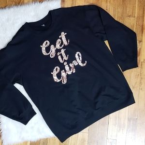 Get it girl black pull over top
